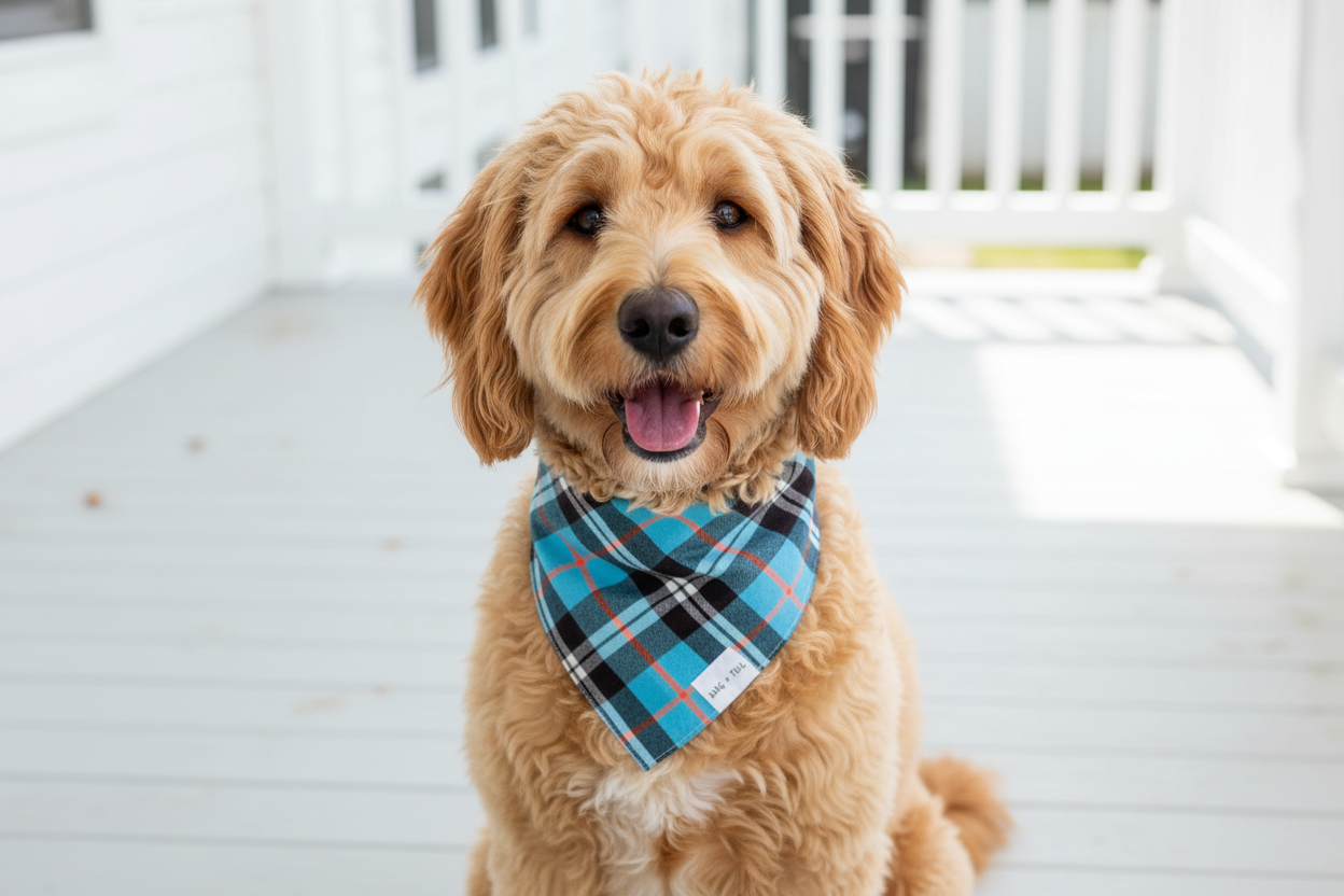 Reversible Plaid Dog Bandanas