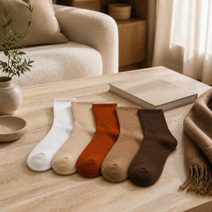 The Foundation Pack: 5-Pair Solid Crew Socks