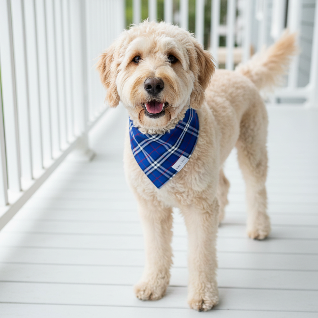 Reversible Plaid Dog Bandanas