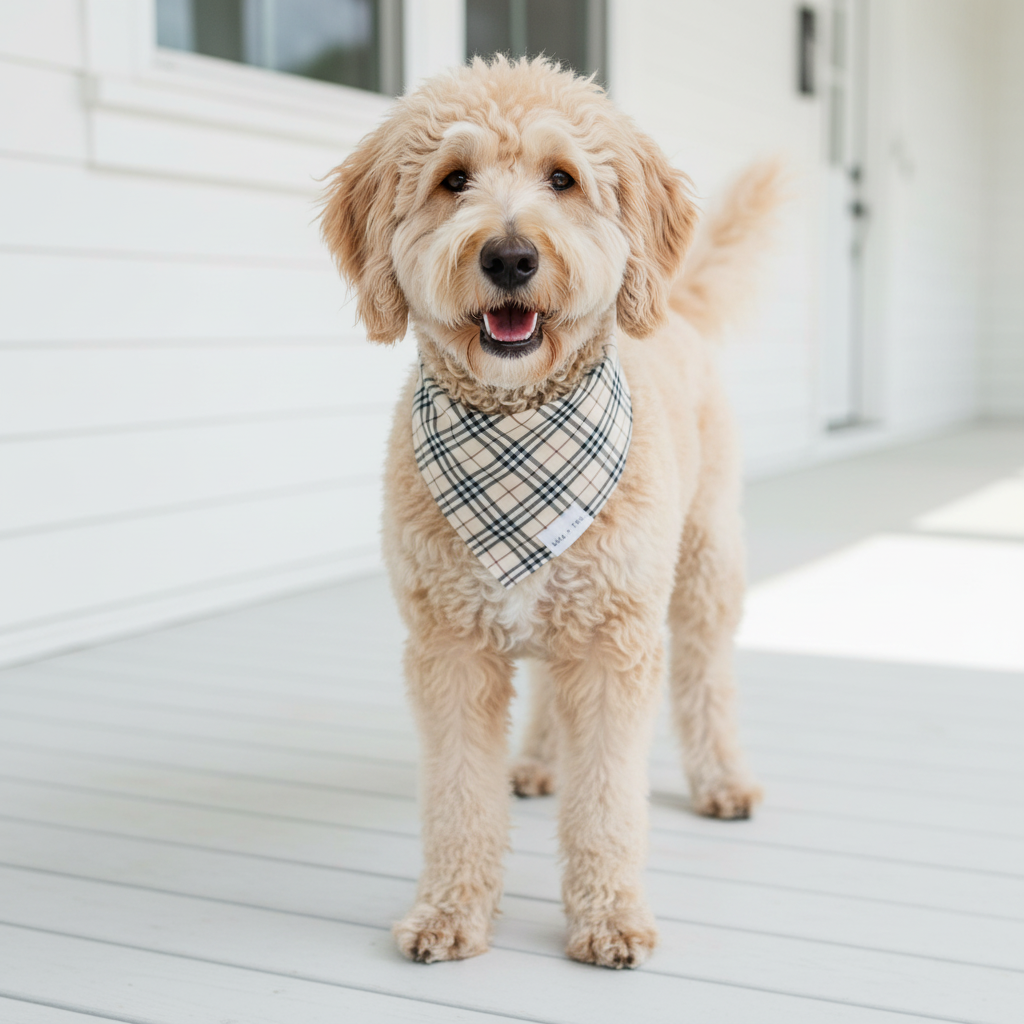 Reversible Plaid Dog Bandanas