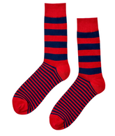 Bold Crimson unisex cotton crew socks from ModSoles with striking crimson tones made for standout outfits and expressive looks