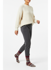 Cozy wool-blend Chestnut Loom socks with autumn-inspired stripes and breathable comfort