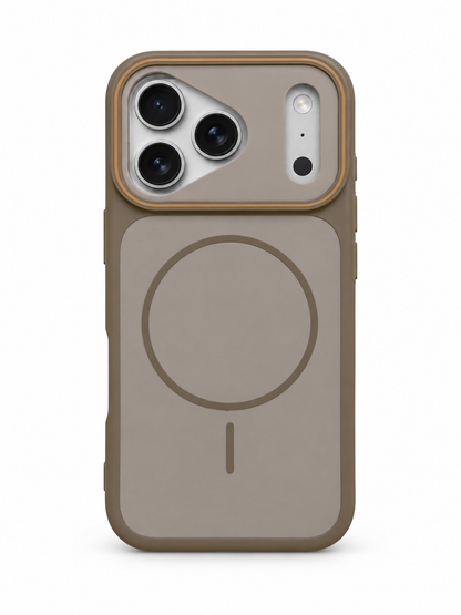 ModSoles DuoTone Magnetic iPhone Case in Taupe – dual-tone MagSafe case with contrast trim for iPhone 15, 16 &amp; 17