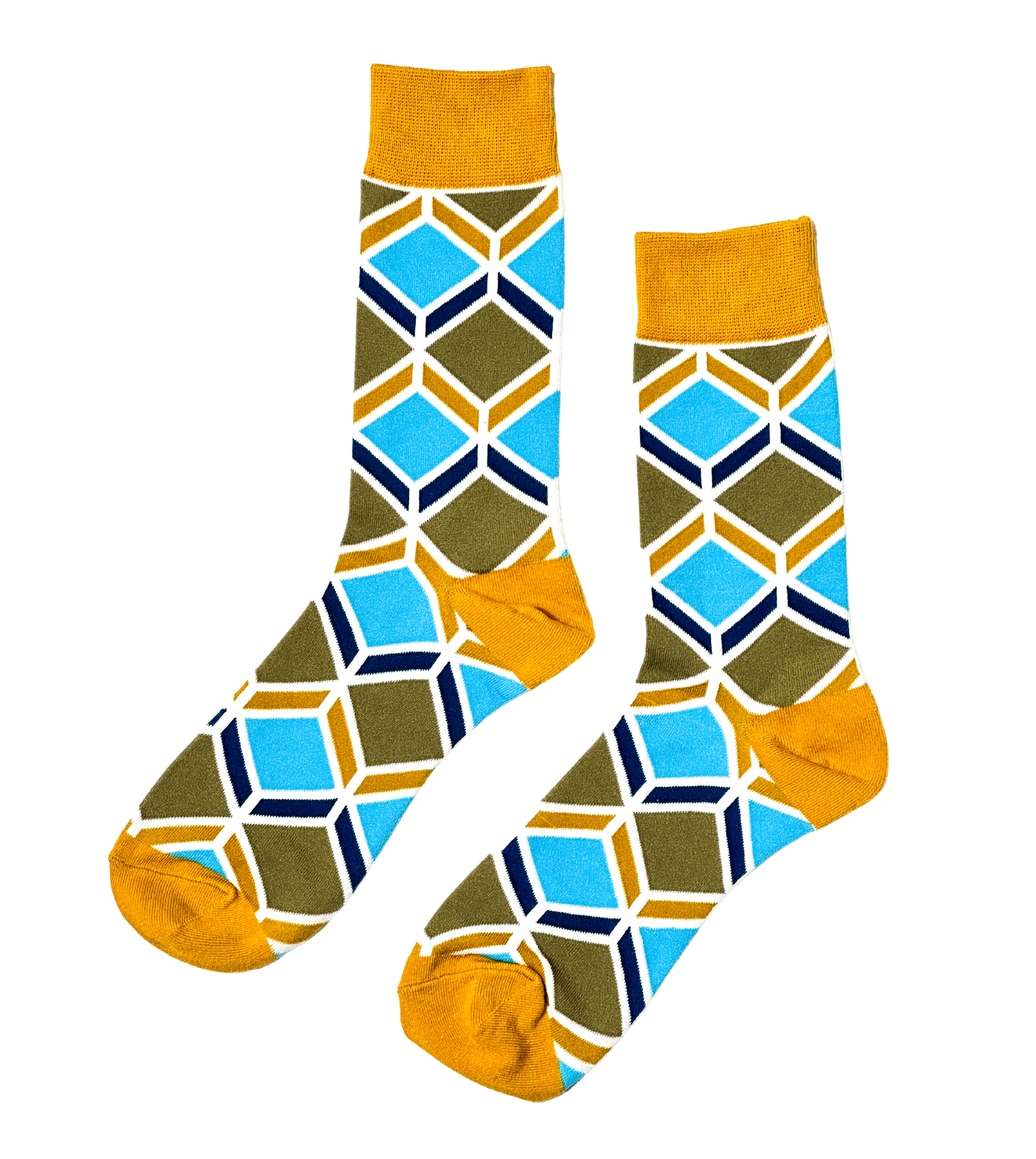 Sandstone Mosaic neutral-pattern unisex cotton crew socks from ModSoles with a soft desert-inspired mosaic look for everyday casual style